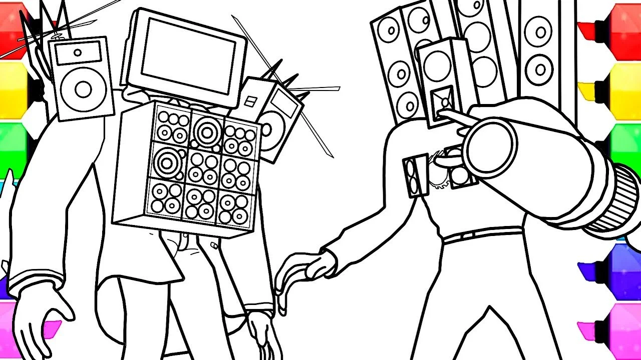 Titan Cameraman Coloring Pages 18