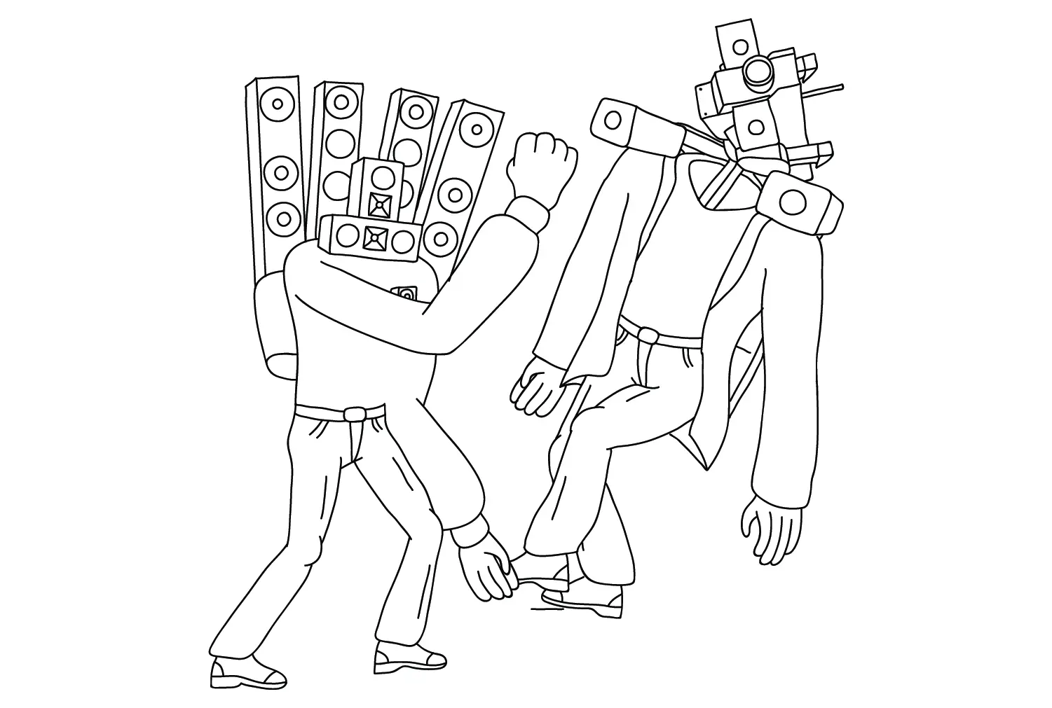 Titan Cameraman Coloring Pages 19