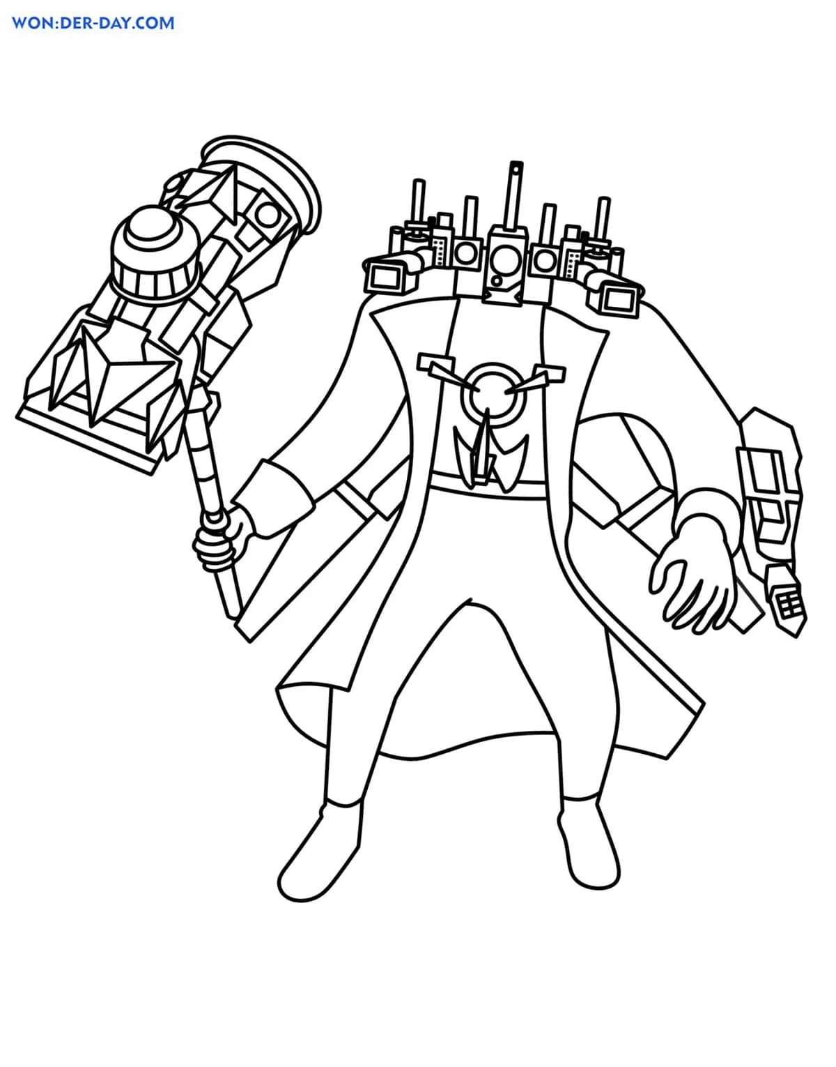 Titan Cameraman Coloring Pages 22
