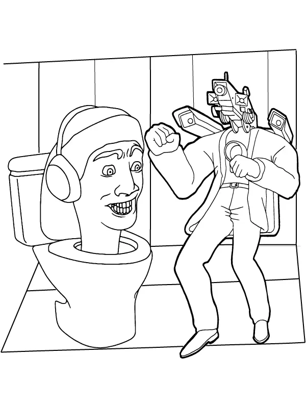 Titan Cameraman Coloring Pages 23