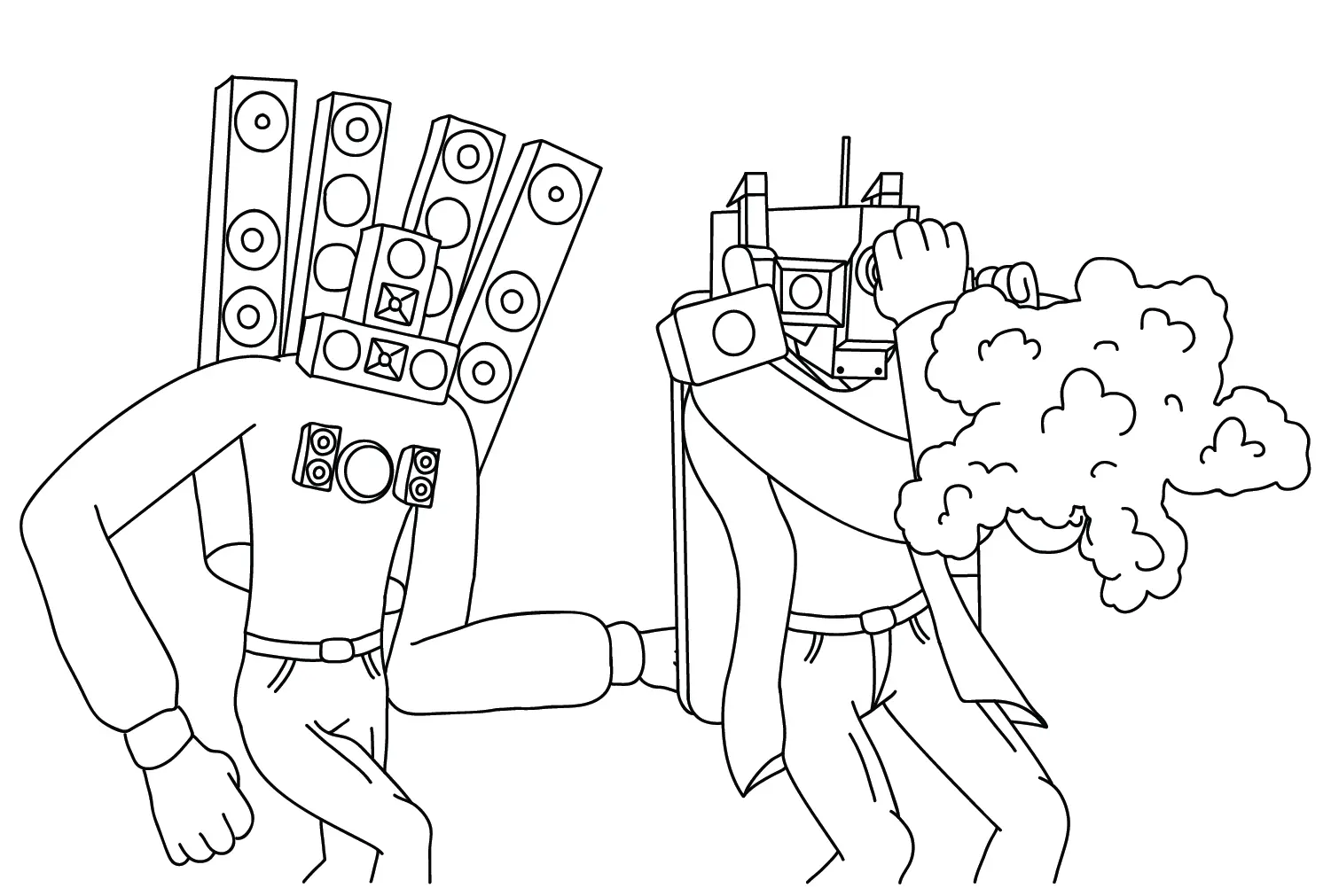 Titan Cameraman Coloring Pages 4