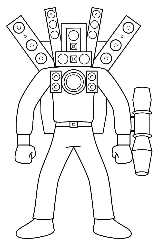 Titan Cameraman Coloring Pages 6