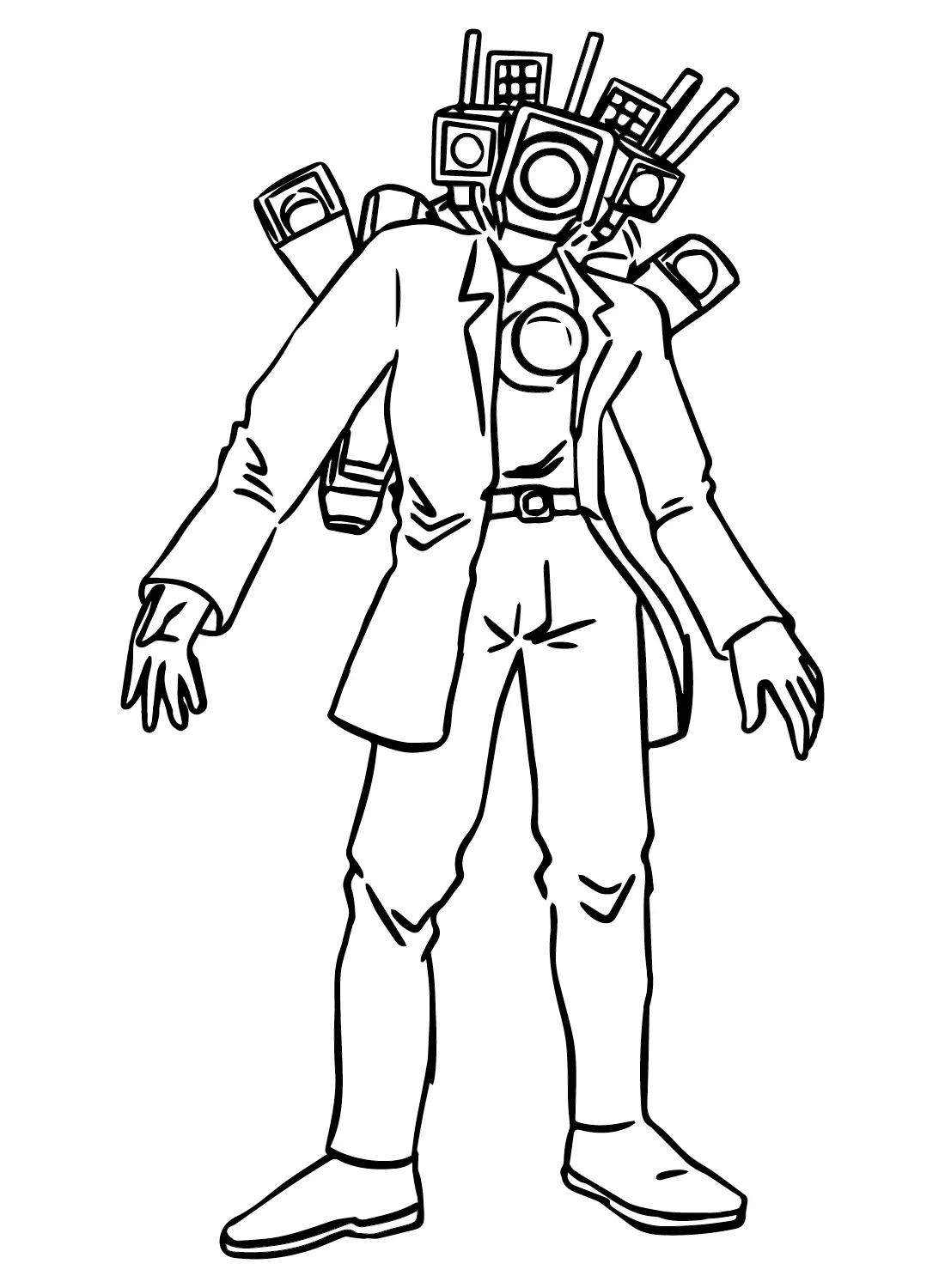 Titan Cameraman Coloring Pages 8