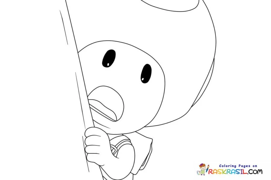 Toad Mario Coloring Pages 5
