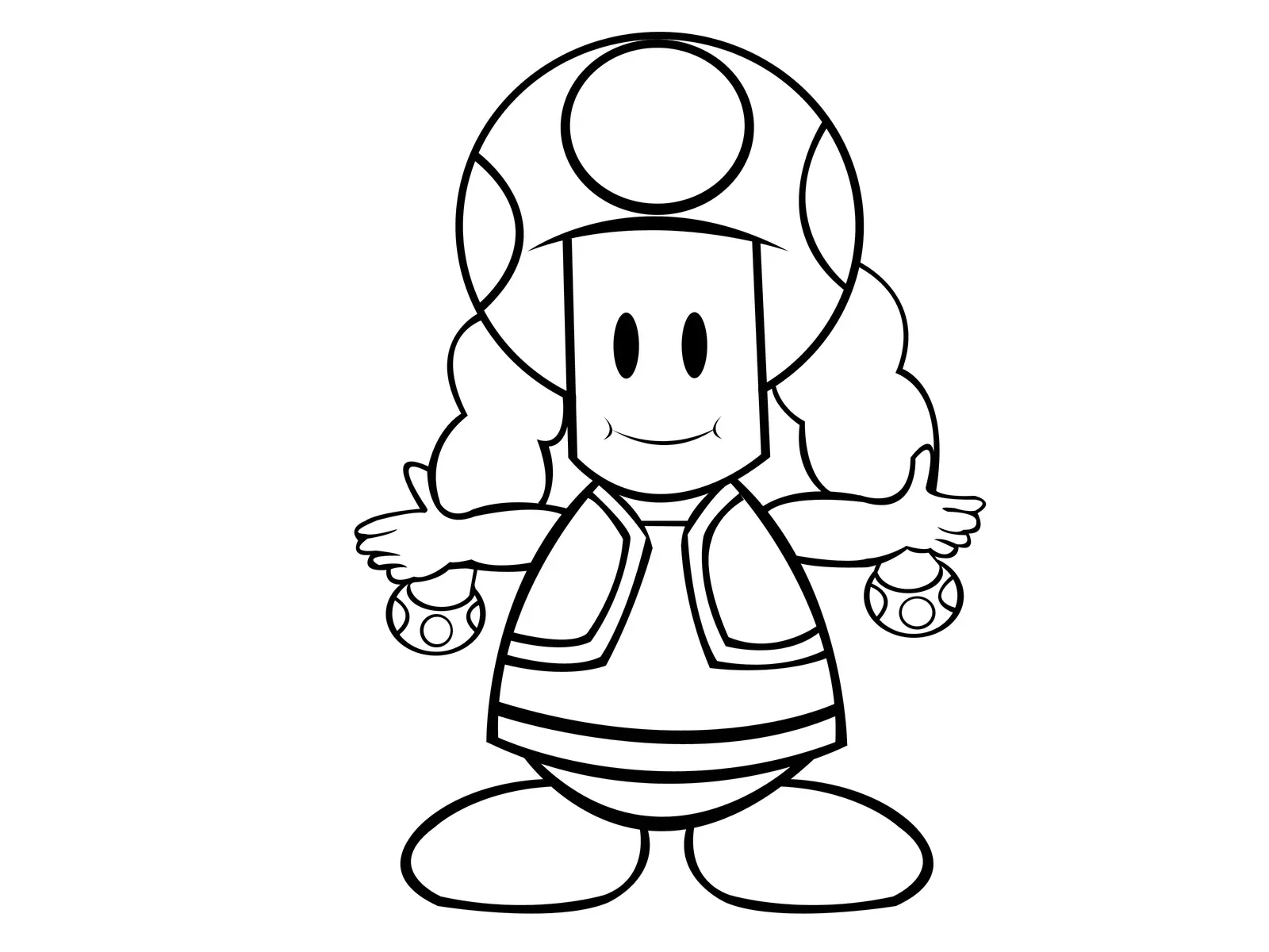 Toad Mario Coloring Pages 9