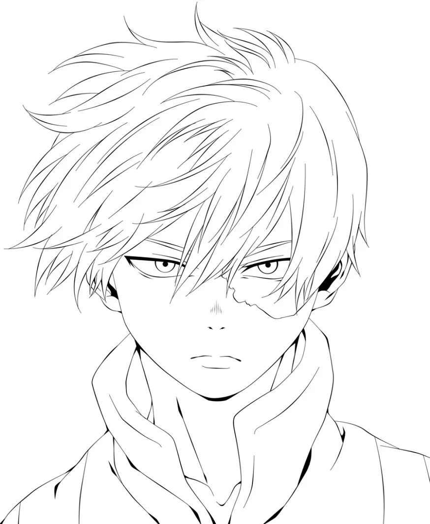 Todoroki Coloring Pages 1
