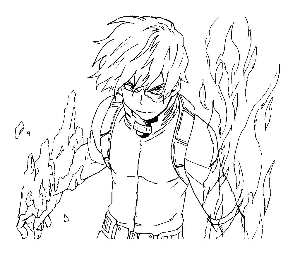 Todoroki Coloring Pages 27