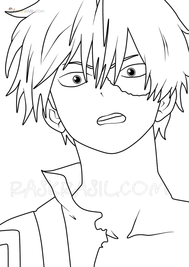 Todoroki Coloring Pages 34