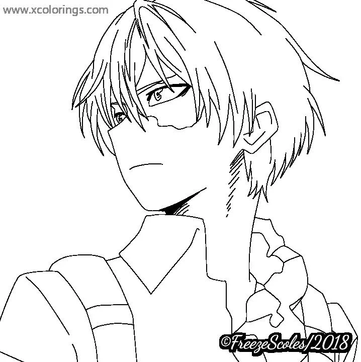 Todoroki Coloring Pages 4