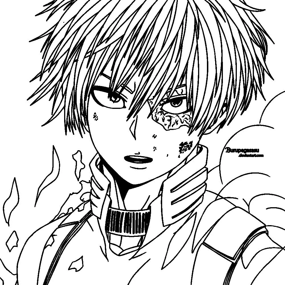 Todoroki Coloring Pages 6