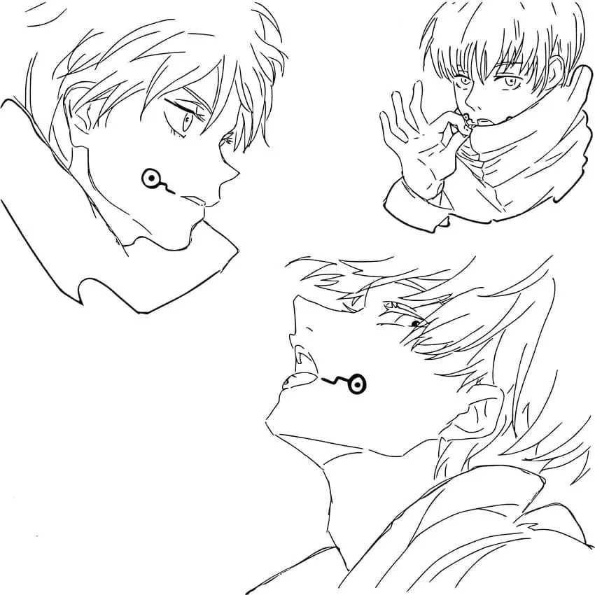 Toge Inumaki Coloring Pages 11