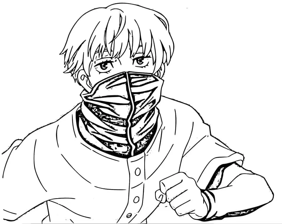 Toge Inumaki Coloring Pages 16