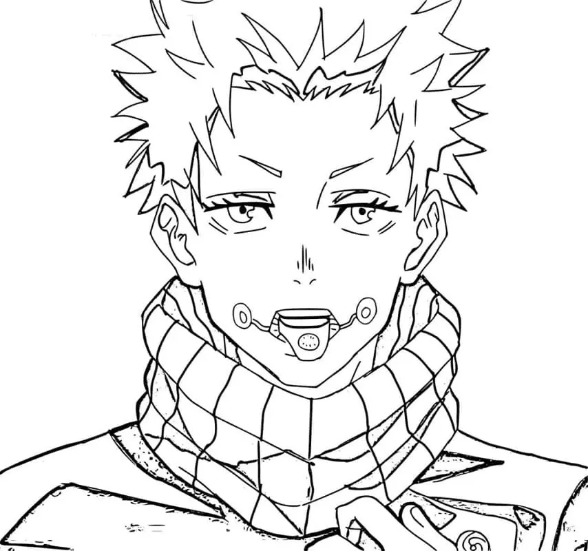 Toge Inumaki Coloring Pages 4