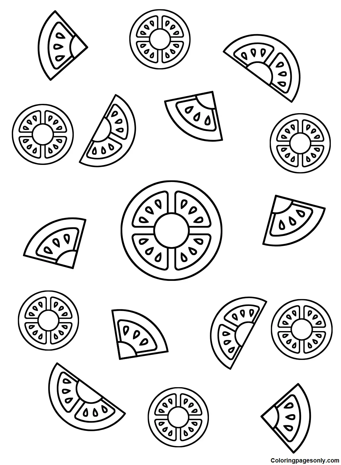 Tomate Para Colorear 16