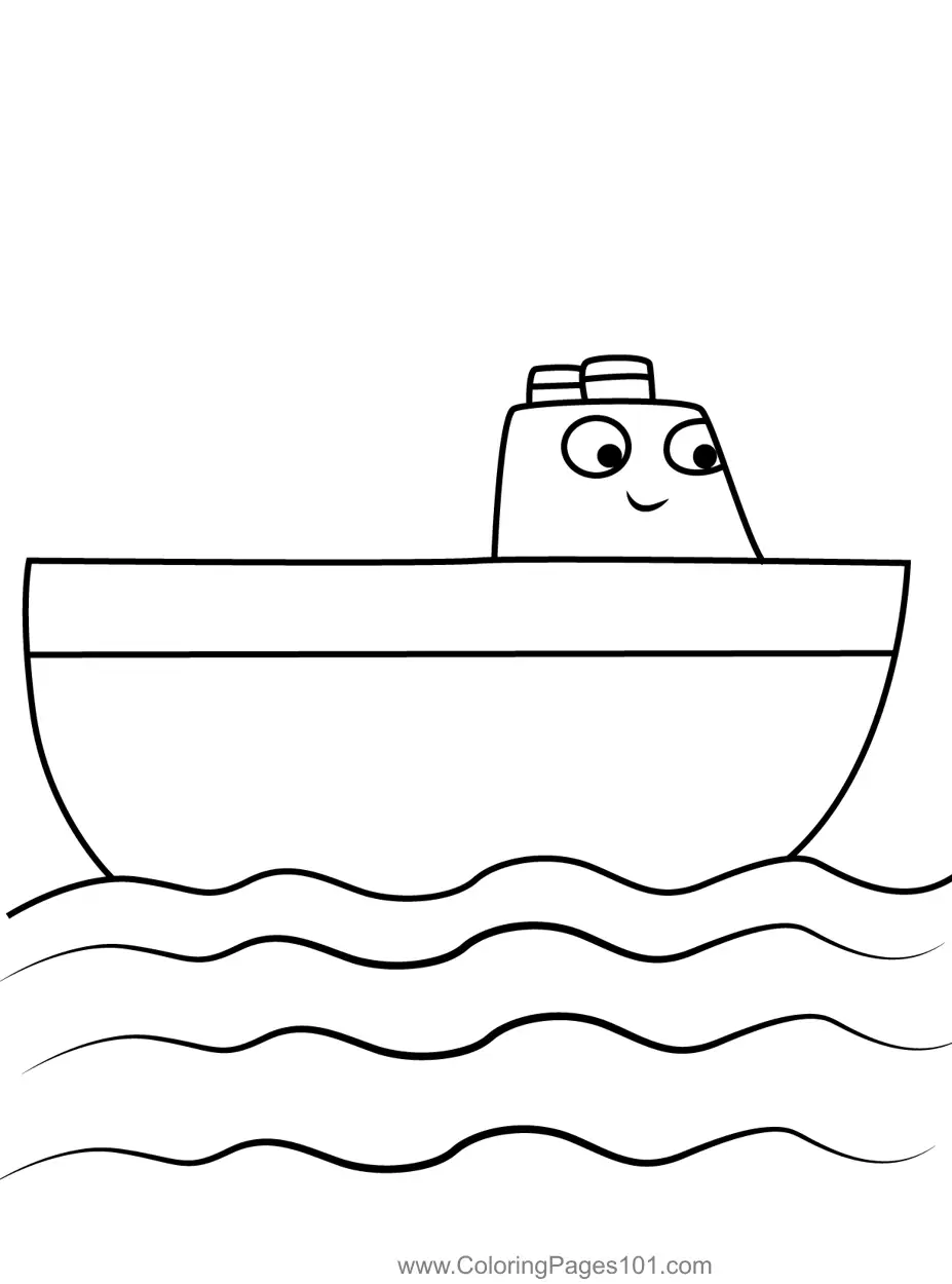 Toot the Tiny Tugboat para Colorir 3