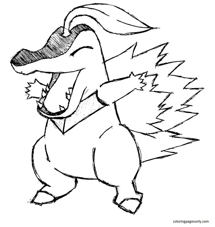 Totodile Ausmalbilder 17