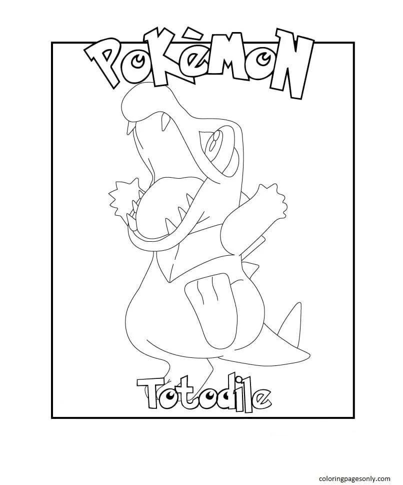 Totodile Ausmalbilder 2