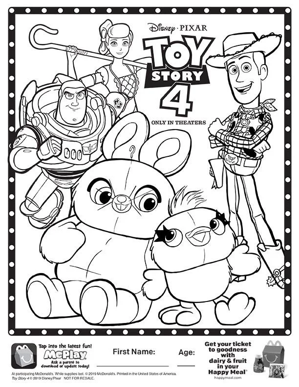 Toy Story 4 Coloring Pages 19