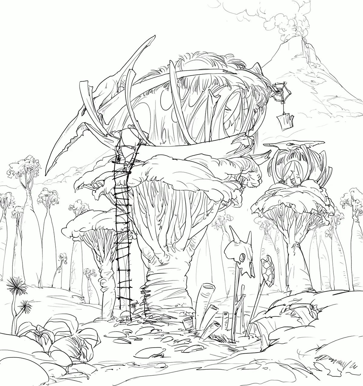 Casa Del arbol Para Colorear 1