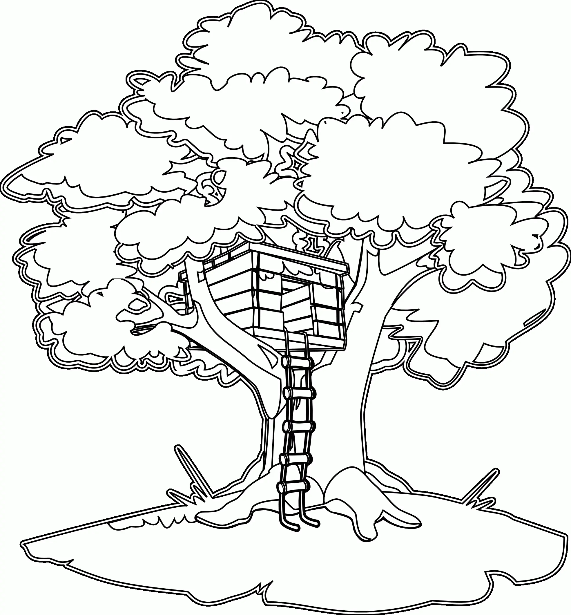 Casa Del arbol Para Colorear 10
