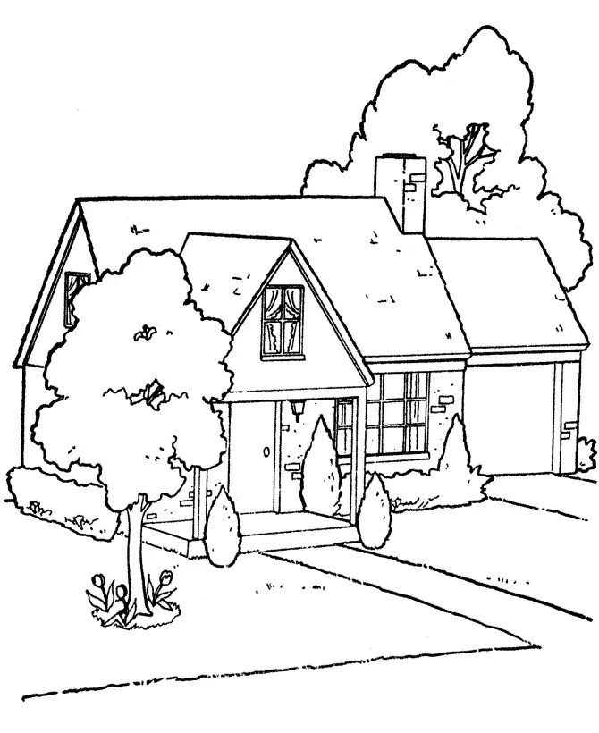 Casa Del arbol Para Colorear 15