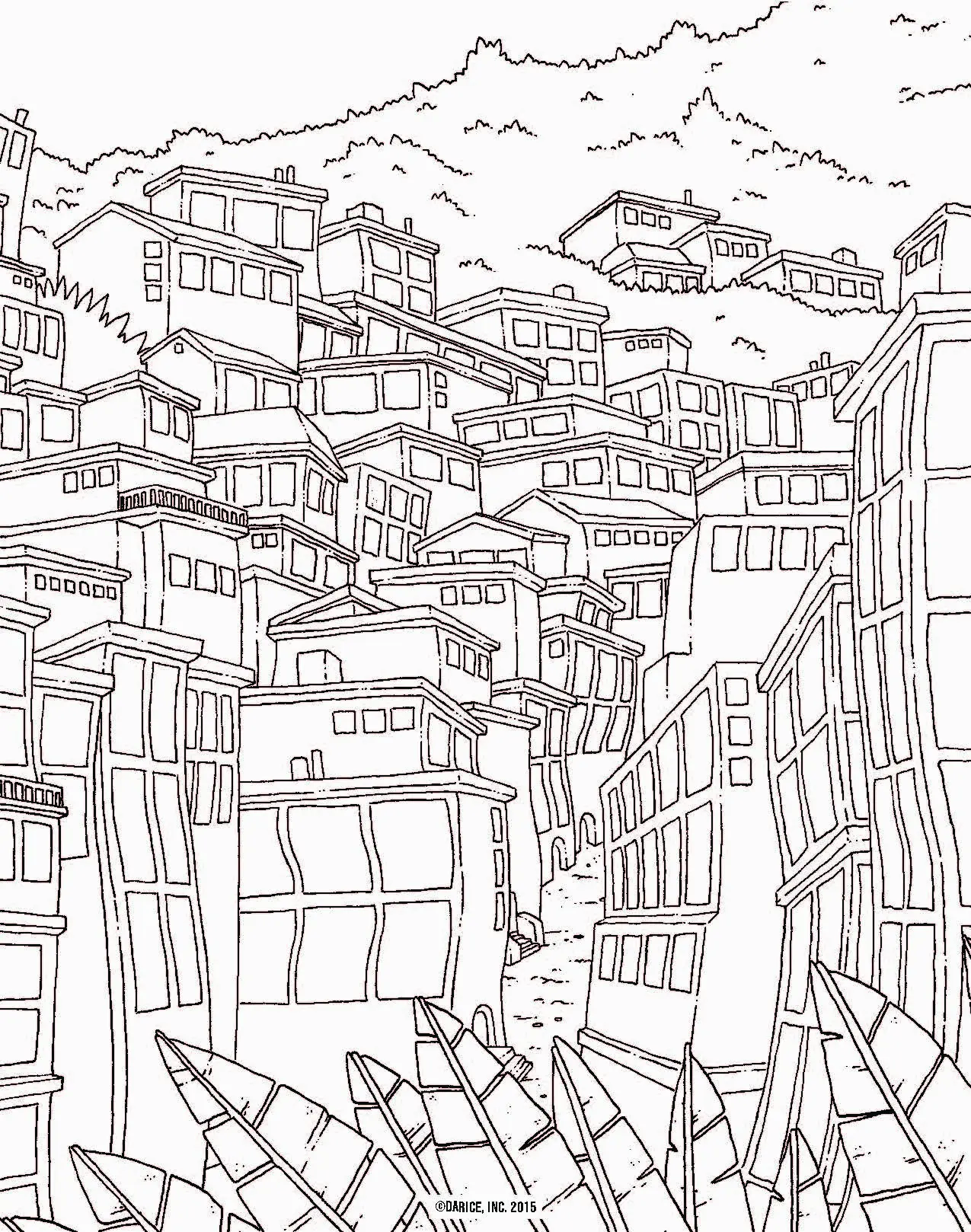 Casa Del arbol Para Colorear 17