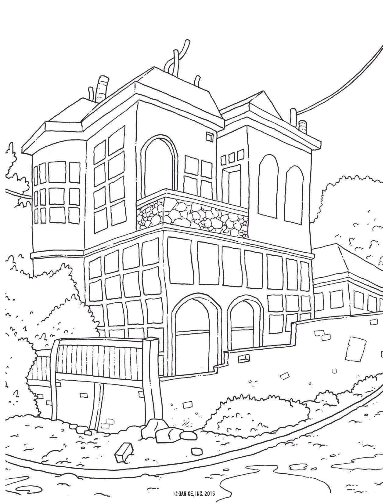 Casa Del arbol Para Colorear 18