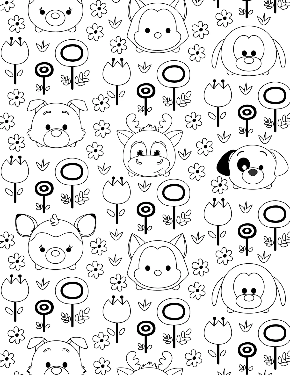 Tsum Tsum Coloring Pages 14