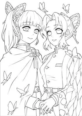 Tsuyuri Kanao Coloring Pages 1