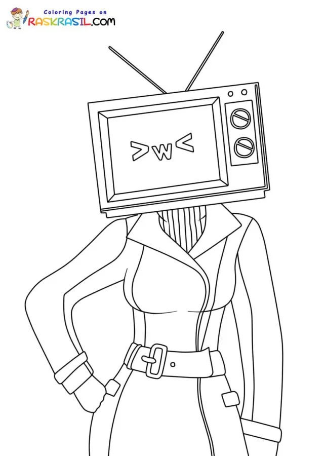 TV Frau Ausmalbilder