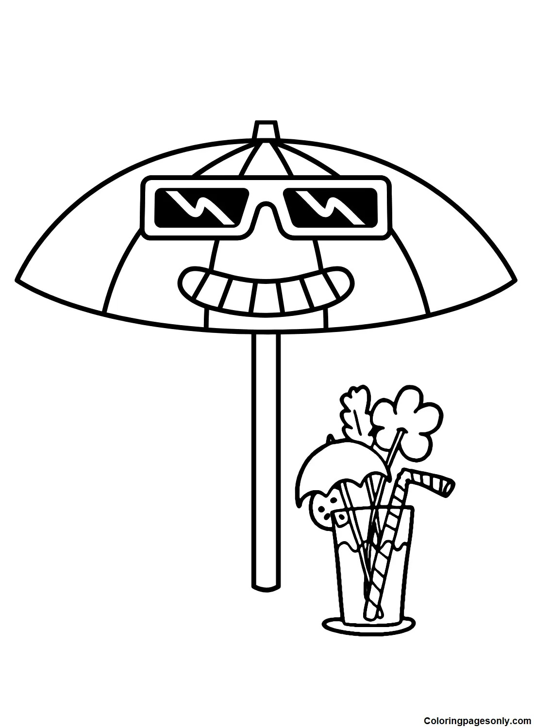 Regenschirm Ausmalbilder 46