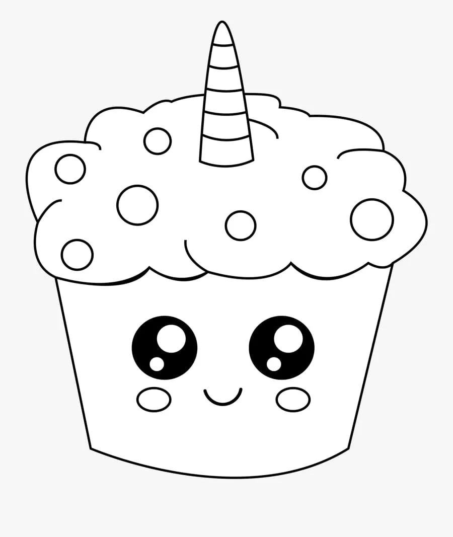 Unicorn Cake Coloring Pages 24