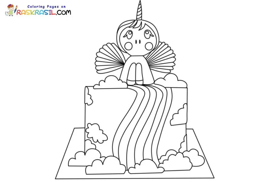 Unicorn Cake Coloring Pages 26