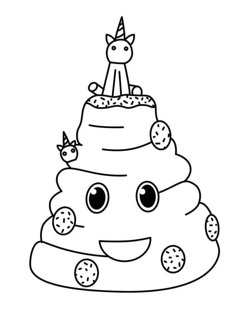 Unicorn Cake Coloring Pages 47
