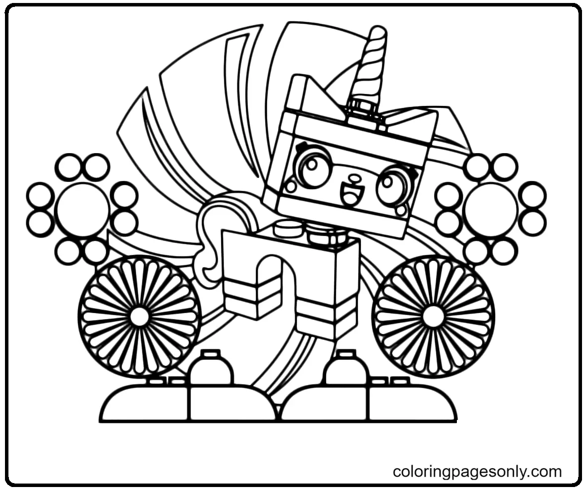 Unicorn Cat Coloring Pages 100