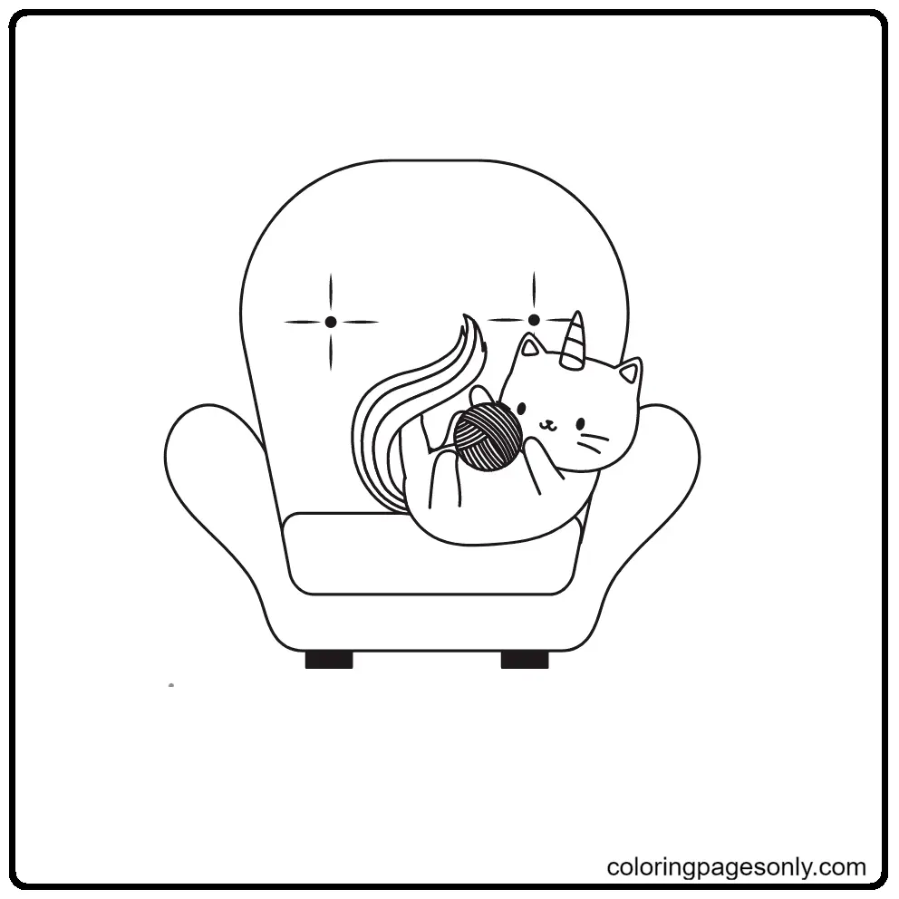 Unicorn Cat Coloring Pages 102