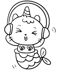 Desenhos de Gato Unicornio Para Colorir 36