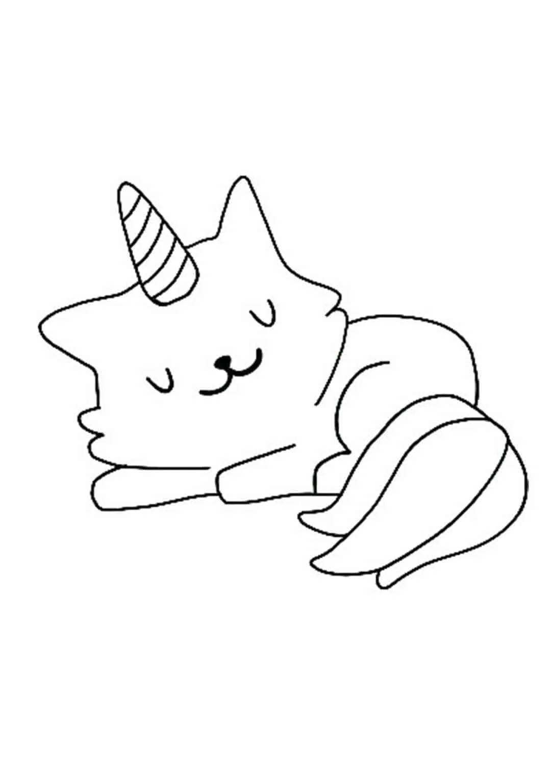 Unicorn Cat Coloring Pages 49