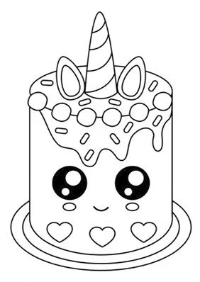 Desenhos de Gato Unicornio Para Colorir 5