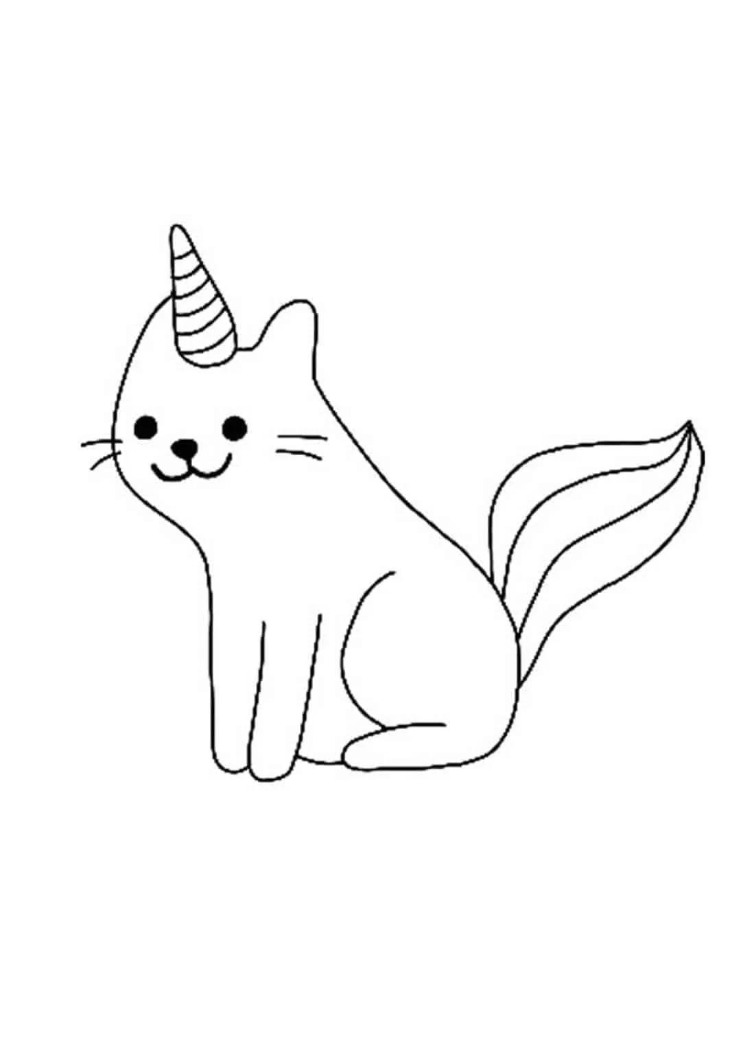 Unicorn Cat Coloring Pages 62