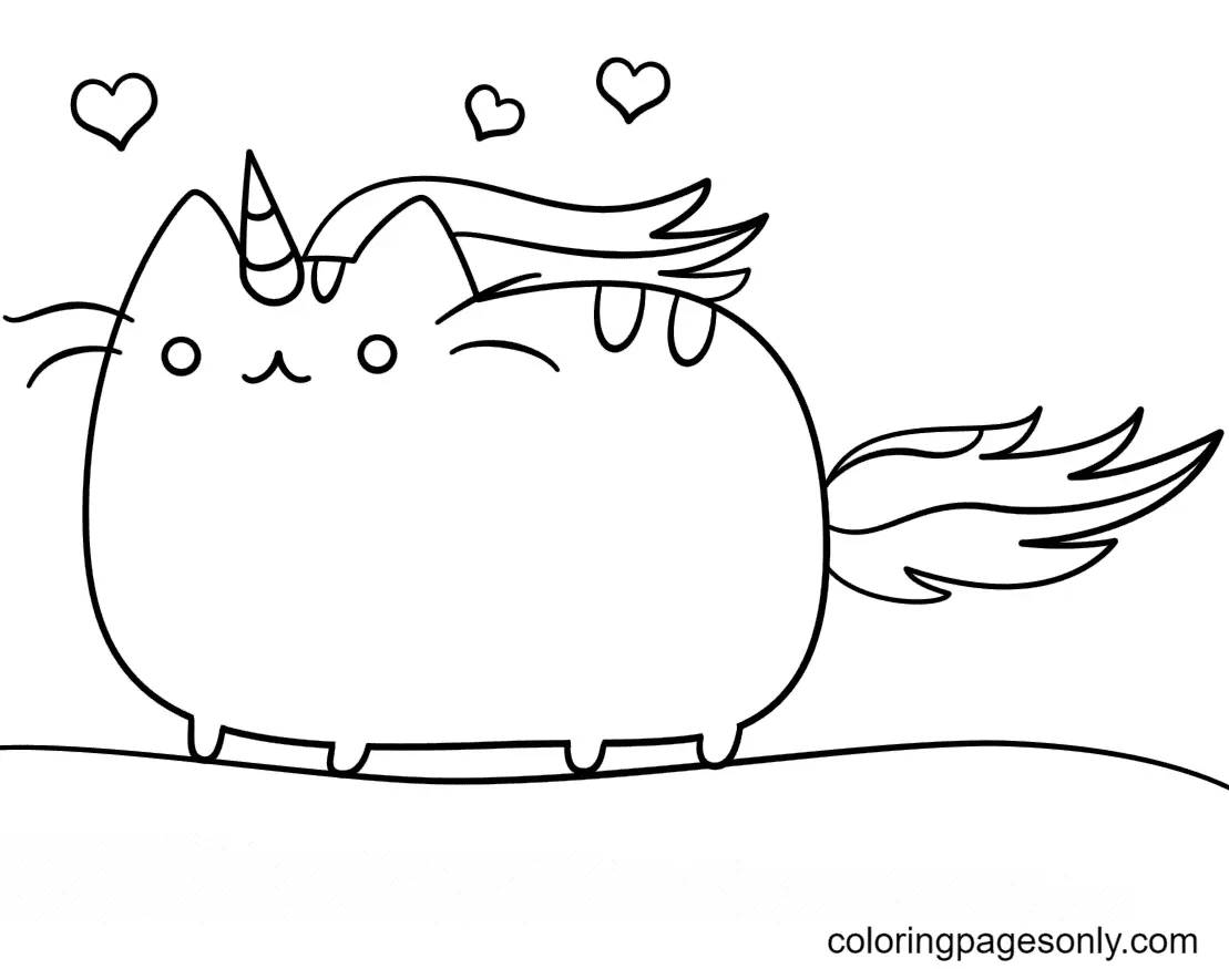 Unicorn Cat Coloring Pages 65