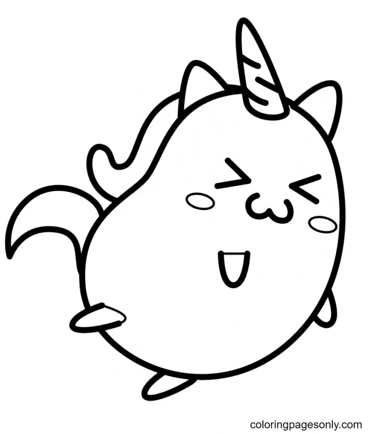 Desenhos de Gato Unicornio Para Colorir 7