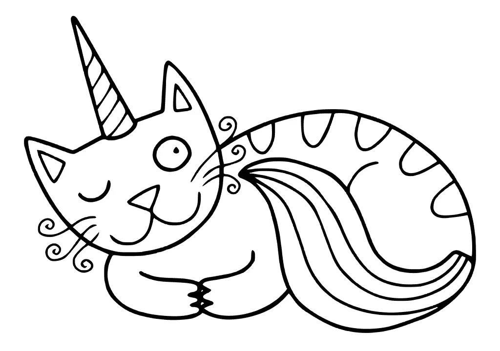 Unicorn Cat Coloring Pages 81