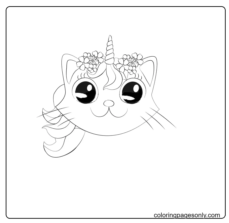 Unicorn Cat Coloring Pages 94
