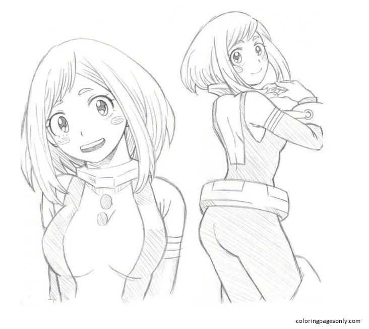 Uraraka Ausmalbilder