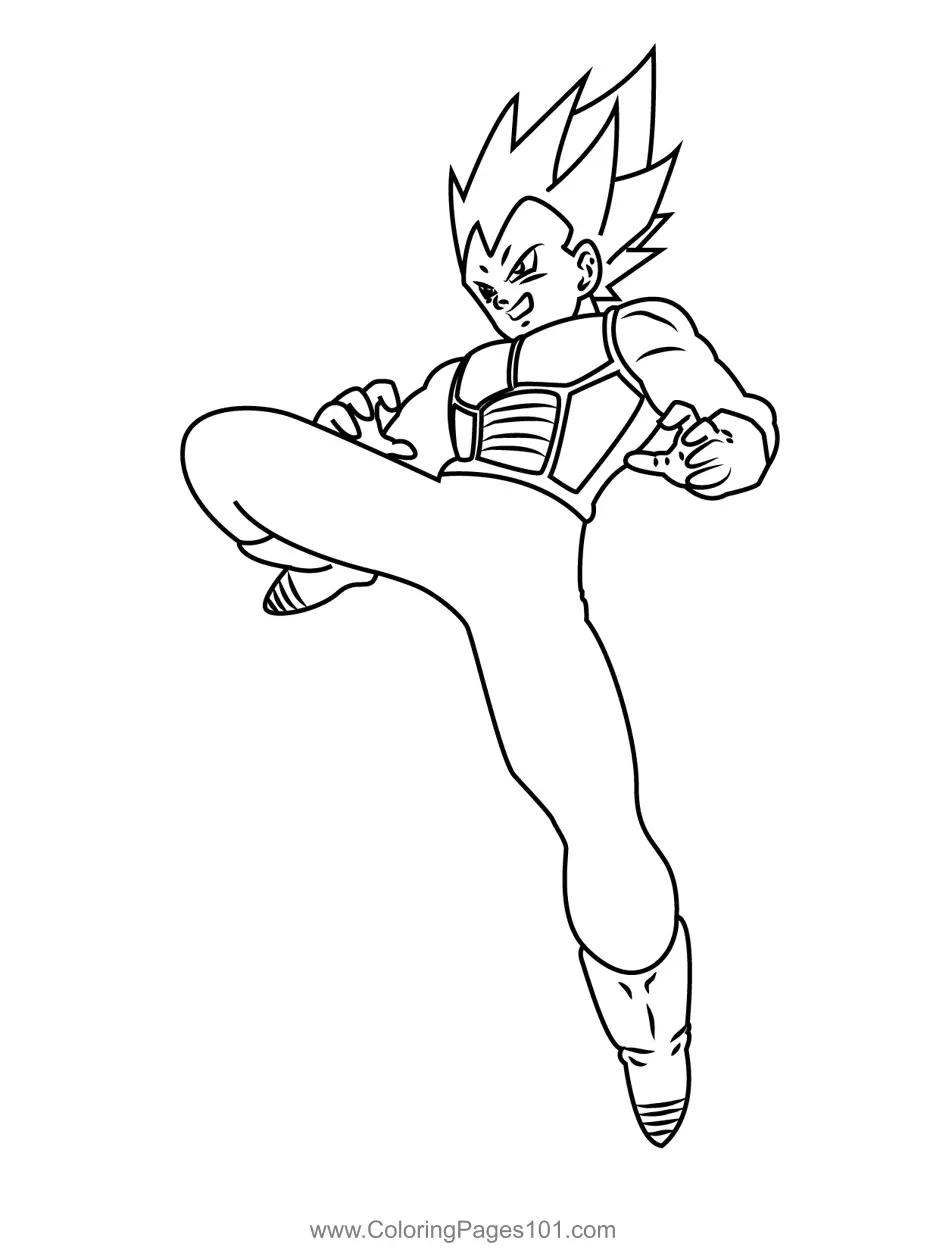 Vegeta para Colorear 12
