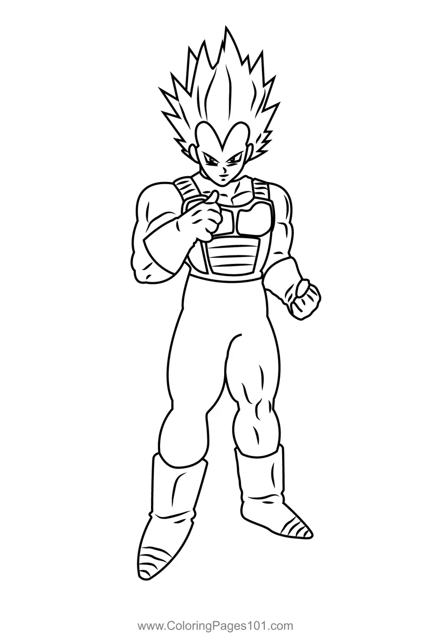 Vegeta para Colorear 2