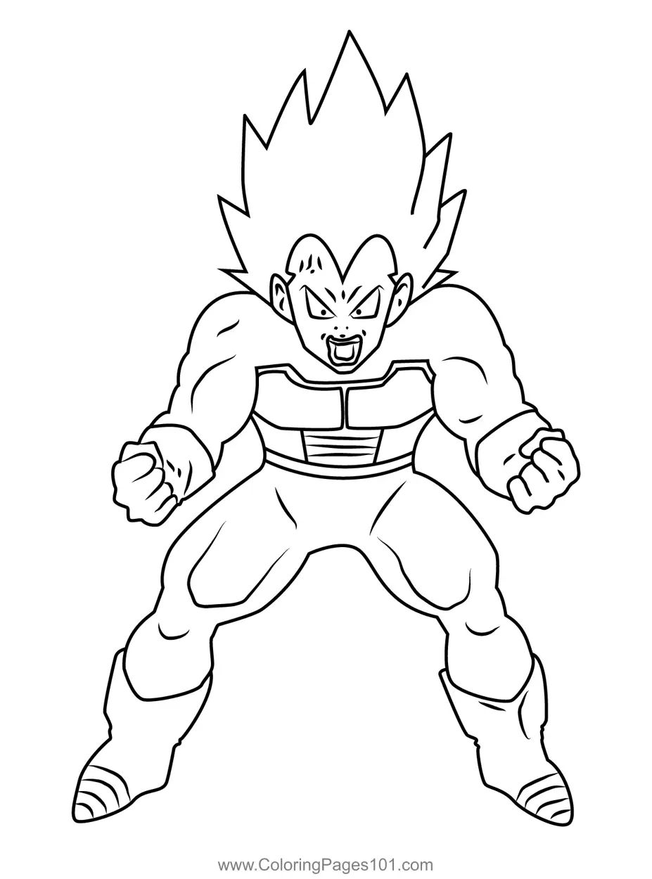 Vegeta para Colorear 3