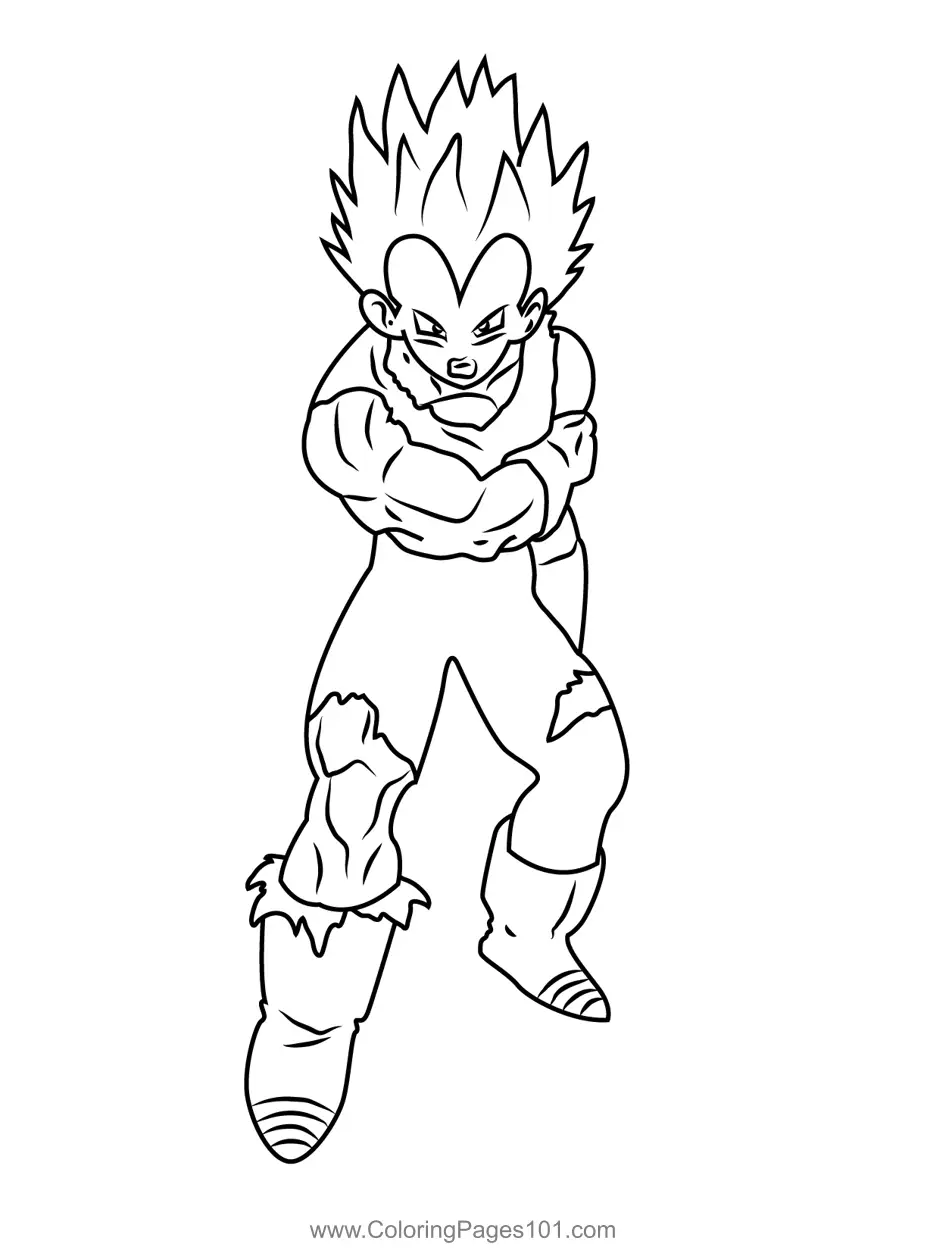 Vegeta para Colorear 6