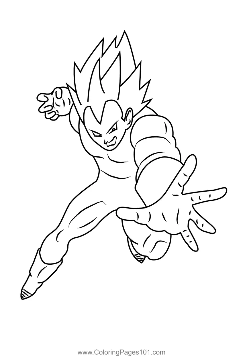 Vegeta para Colorear 9